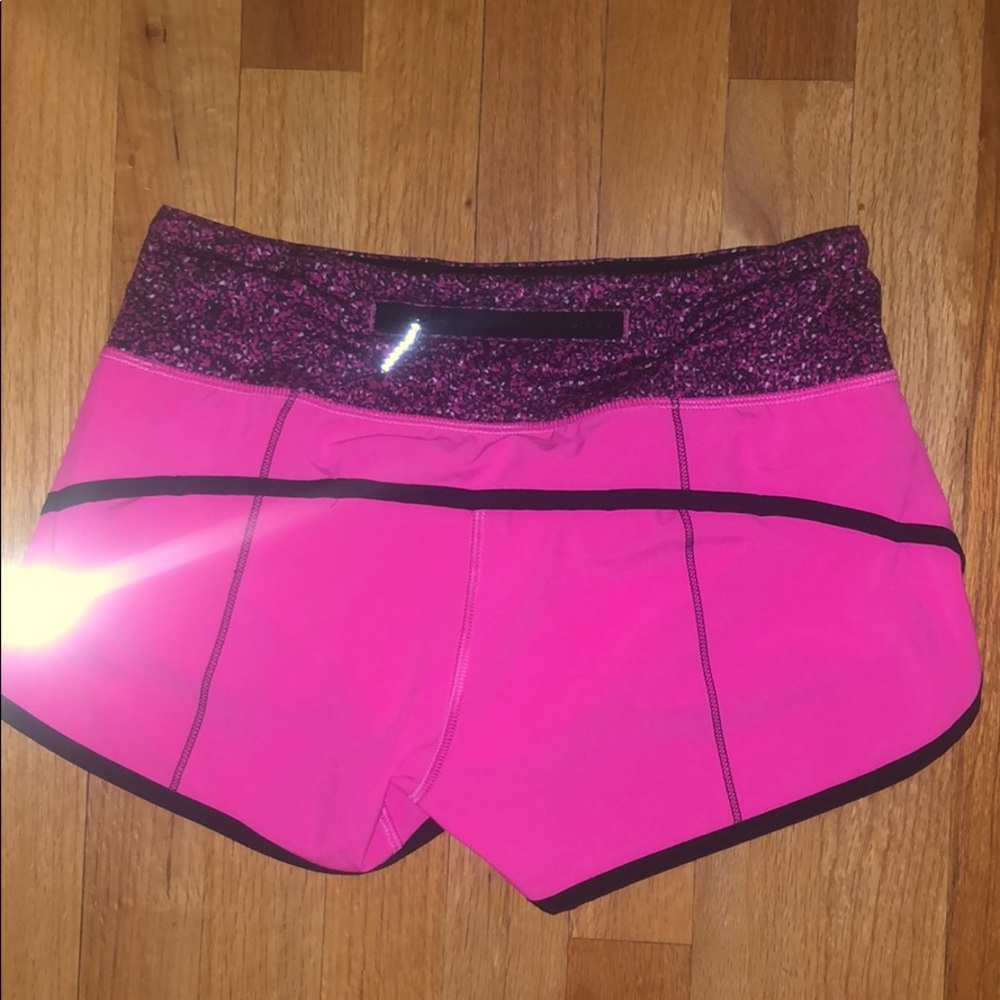 Pink Lululemon shorts Size 2